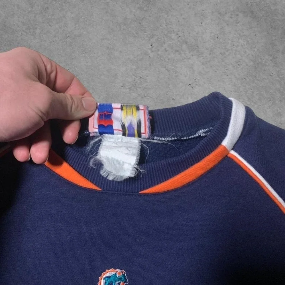 Vintage Zach Thomas Miami Dolphins‎ NFL Players Embroidered Crewneck